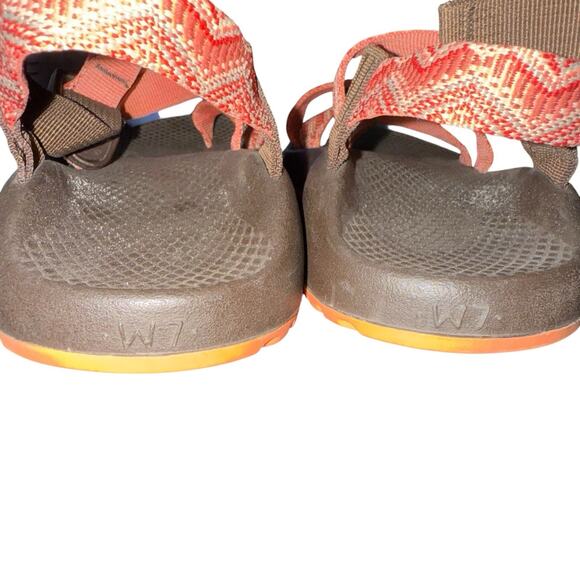 Chaco ZX Womens Pink Brown Striped Double Strap Outdoor Hiking Camping Sandals 7 - Picture 9 of 9